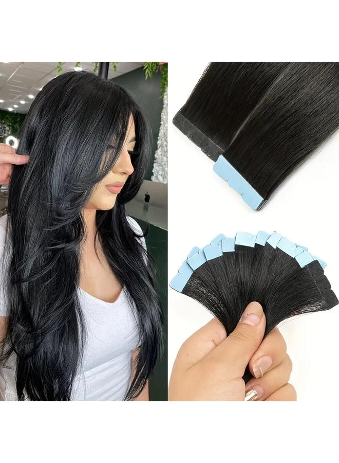 Bluejw Real Hair Seamless Hair PU Wig Film Hair Real Hair Silk Hair Extensions Tape In Hair - Image 1
