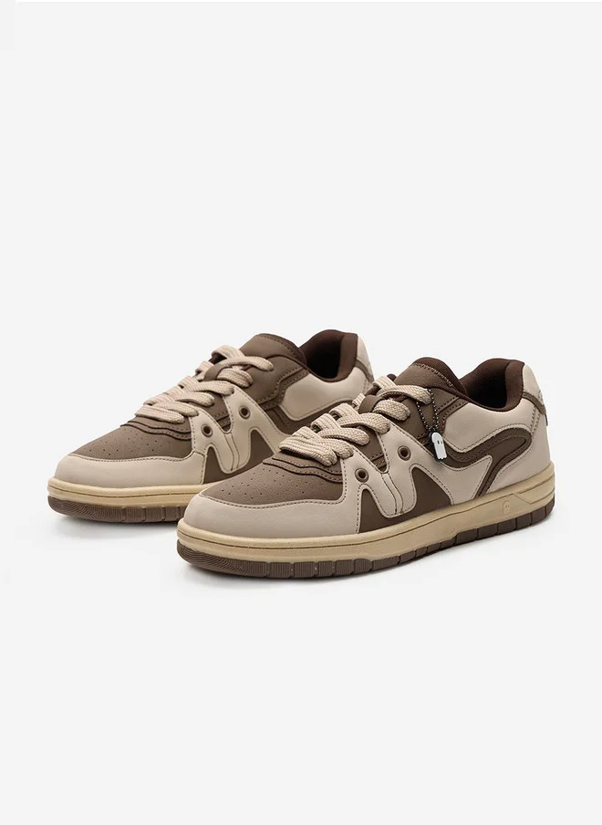 The Souled Store Men Urban Blaze Colourblocked Low Top Sneakers