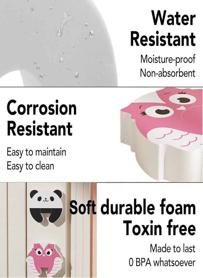 Leeonz Baby Cartoon Door Stopper, Children's Anti-Pinch Safety Creative Door Stop, Windproof Door Stopper to Prevent Closing, Baby Safety Door Card (3Piece,Black-Panda) - Image 3