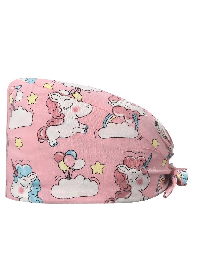 KUYING Nurse Hat With Small Fresh And Cute Pattern Medical Work Hat 