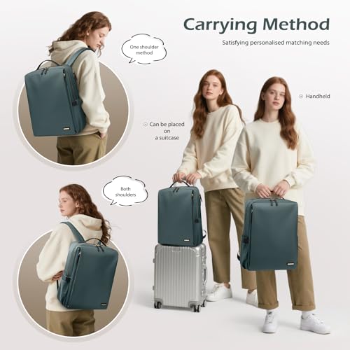 GOLF SUPAGS Stylish Laptop Backpack for Women Airline Approved Perfect for Work College and Travel MultiFunctional Casual Daypack Fits 156 Inch Notebook Atrovirens - Image 3