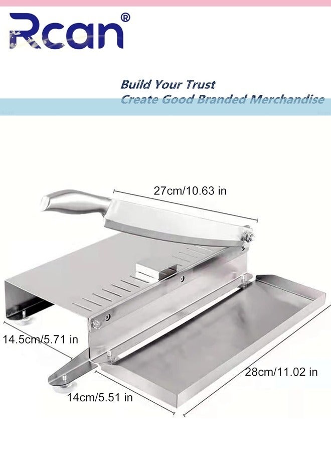 Rcan Meat Slicer Machine Manual Stainless Steel Ribs Bone Cutter Beef Mutton Household Vegetable Food Slicer for Home Kitchen Cooking - Image 4