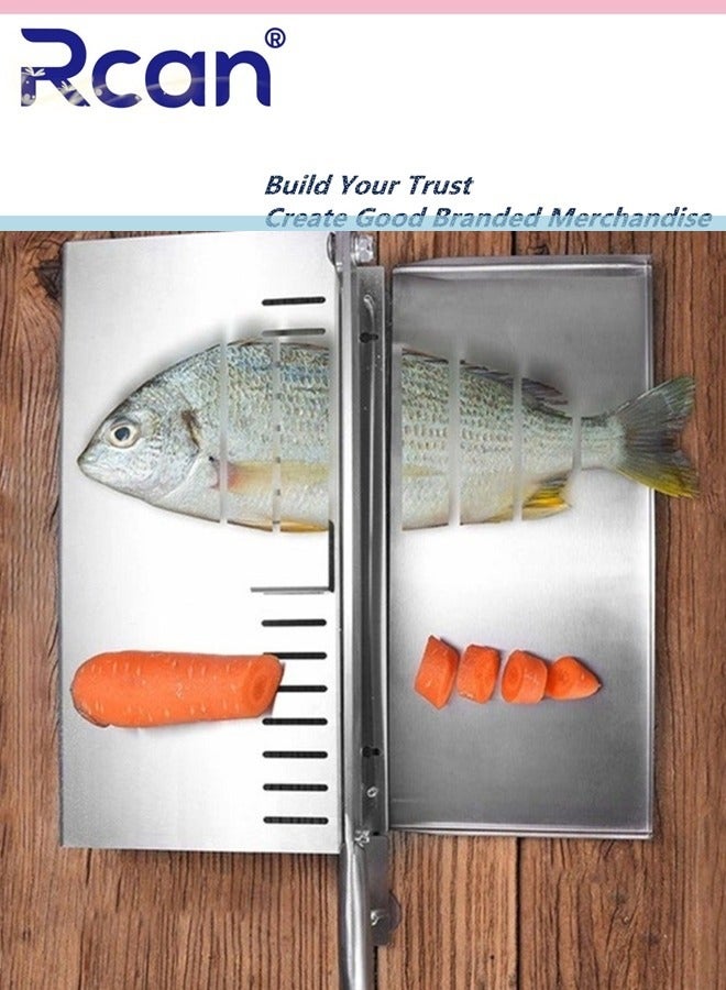 Rcan Meat Slicer Machine Manual Stainless Steel Ribs Bone Cutter Beef Mutton Household Vegetable Food Slicer for Home Kitchen Cooking - Image 3