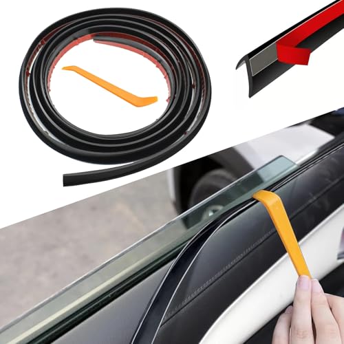 Tecledsn 4M131FT Car Door Rubber Seal Strip Universal Auto Window Weather Stripping Seal V Shape Car Window Seal Strip with Easy Installation and Noise Reduction - Image 1