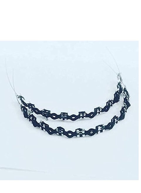 Orthodontics With Glue, Black Color
