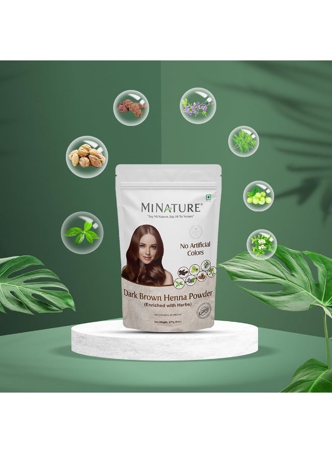 minature Dark Brown Henna Powder |Henna Based Hair Color | Henna & Indigo Powder | Natural Dark Brown Hair Color | No Artificial Preservatives| 227gram (1/2lb)(8Oz) - Image 4