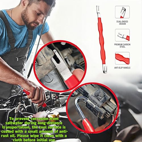 Shrandi 6PCS Automotive Electrical Disconnect Pliers Set, Depinning Tool for Electrical Terminal & Hose Clip Removal,Professional Automotive Electrical Clip Removal - Image 2
