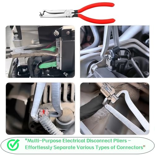 Shrandi 6PCS Automotive Electrical Disconnect Pliers Set, Depinning Tool for Electrical Terminal & Hose Clip Removal,Professional Automotive Electrical Clip Removal - Image 3