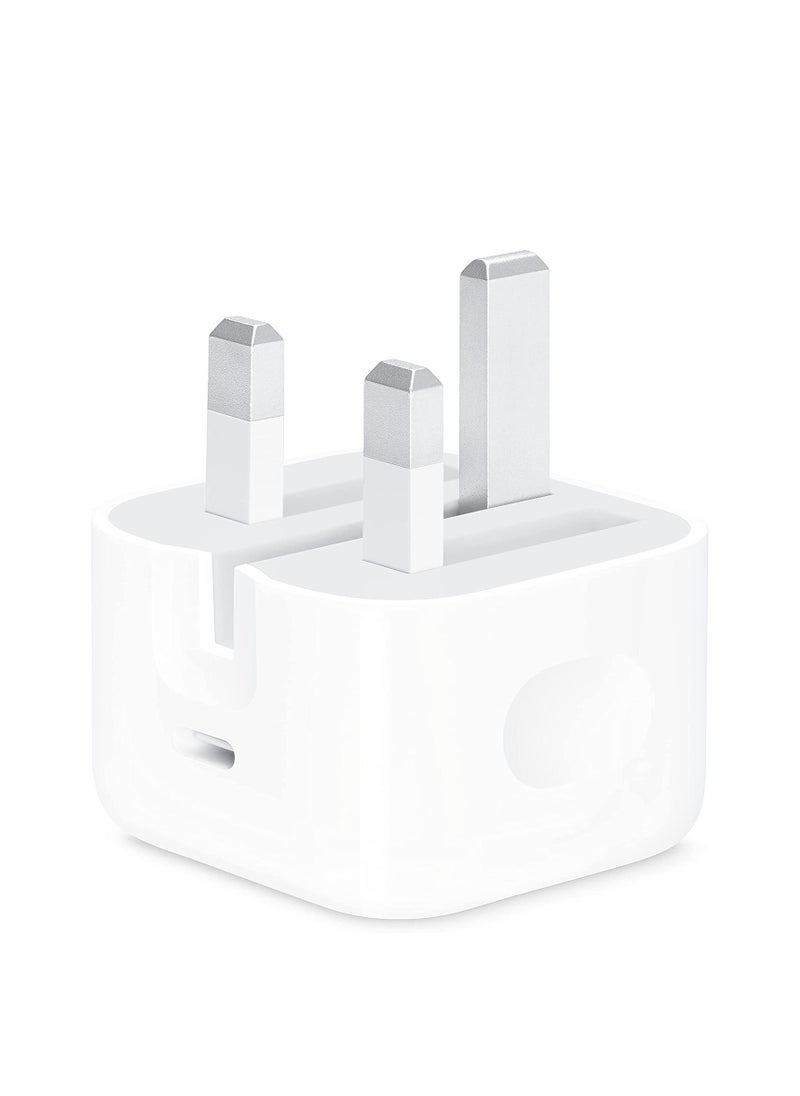 Type C Fast Charger PD 20W Power Adapter for iPhone 13/12/11/14 Series, Plug PD Power Adapter Wall Plug Compatible with iPhone 14 13, 13pro 12 Pro Max/12 Mini/SE (White)