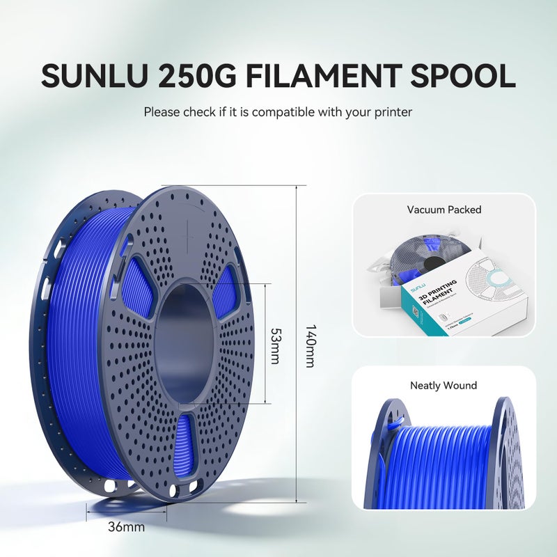 Sunlu خيوط طابعة ثلاثية الأبعاد SUNLU TPU 1.75 مم، حزمة خيوط TPU عالية السرعة 95A، خيوط ثلاثية الأبعاد مرنة للطباعة السريعة، بكرة 250 جرام، 8 لفات، 2 كجم إجمالاً، أسود + أبيض + رمادي + أحمر + شفاف + أزرق + أخضر + برتقالي - Image 2