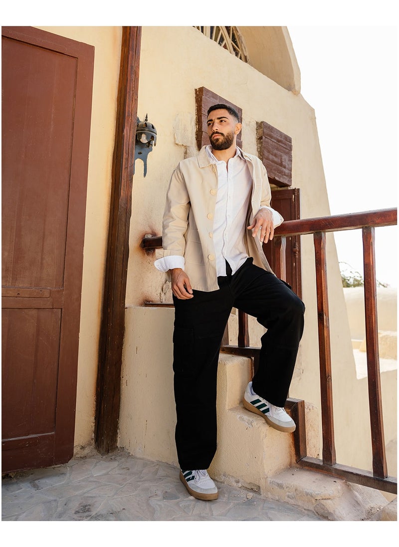 SHIRT - Plain Tailored Button-Up Shirt - Image 1