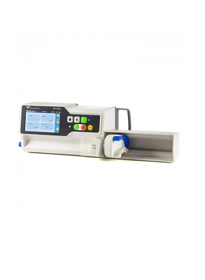 ABRONN Syringe Pump PG-907s – 4.3” LCD Touch-Screen, Dual CPUs, Drug Error Reduction System (DERS), Automatic Syringe Size Detection (2-60ml), Anti-Reserve Motor Function, Wireless Wi-Fi Networking - Image 1