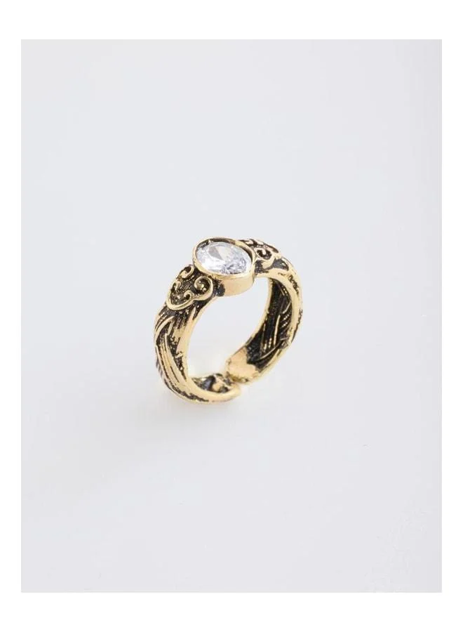 Jimmy Key Gold-colored stone vintage ring.