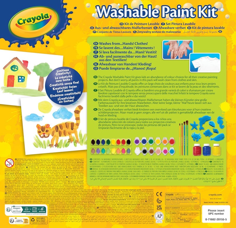 Crayola Washable Paint Set for Kids – 40-Piece Art Supplies Kit | Non-Toxic Washable Paints for School Projects, Crafts & Creative Fun - Image 3