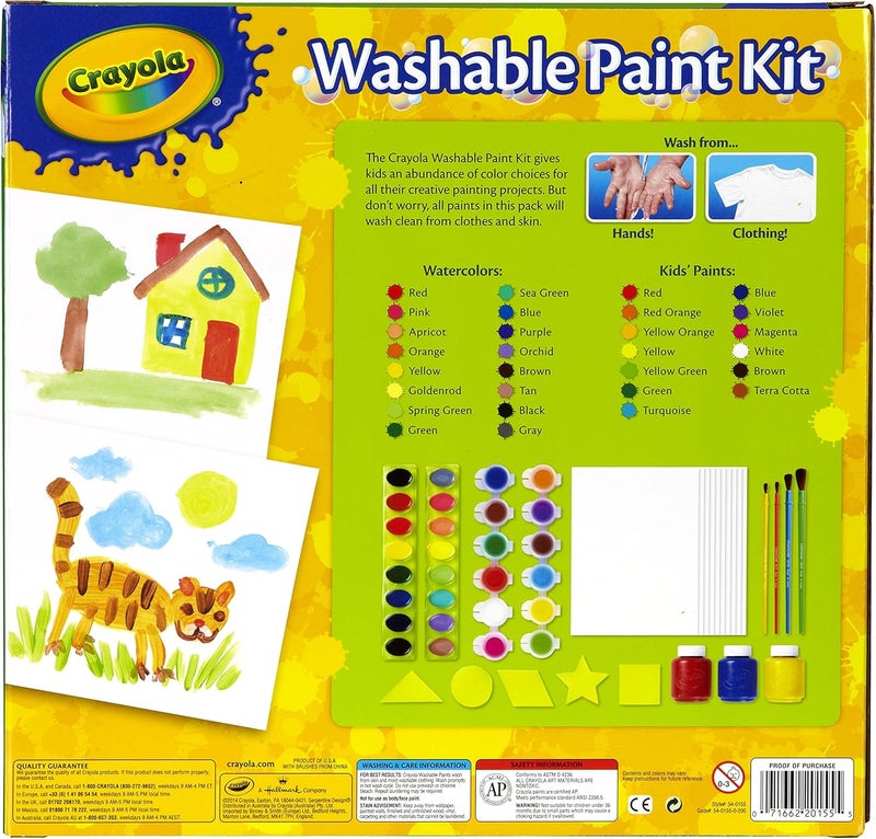 Crayola Washable Paint Set for Kids – 40-Piece Art Supplies Kit | Non-Toxic Washable Paints for School Projects, Crafts & Creative Fun - Image 4