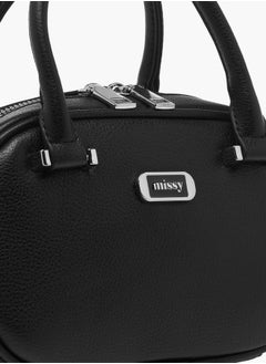 MISSY Women Textured Tote Bag with Zip Closure and Adjustable Strap  - Image 4
