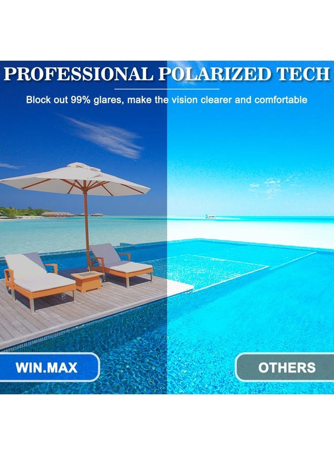 win.max Polarized Swimming Goggles Swim Pool Goggles Anti Fog Anti UV No Leakage Clear Vision for Men Women Adults Teenagers - Image 3
