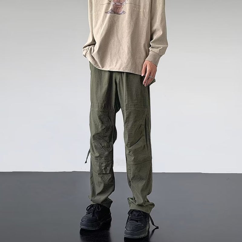 American Style Army Green Work Pants Men's Autumn Waterproof Functional Charge Pants Side Zipper Professional Hiking Climber Pants - Image 4