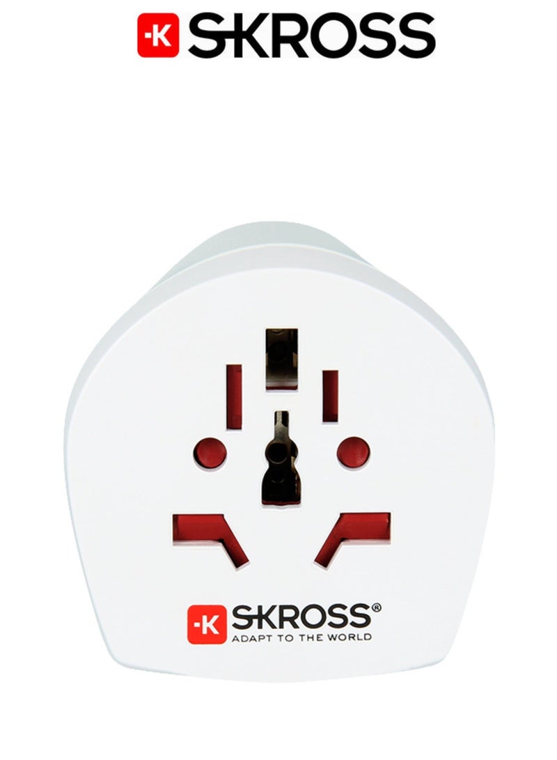 SKROSS Universal to South Africa travel adapter. Multi outlet power adapter. Certified wall plug. Compact and easy to use travel plug. 250V South Africa three prong plug. White plug adapter. - Image 2