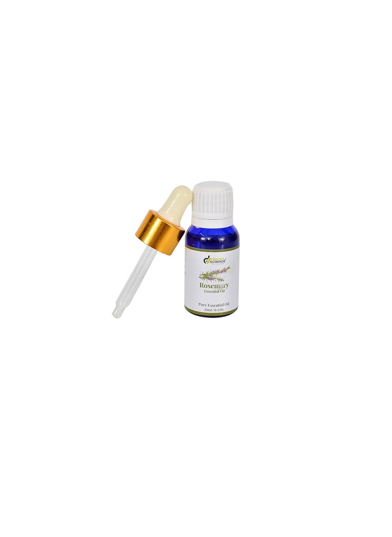 DermaScience Derma Science Rosemary Essential Oil 15ml for Diffusers Toilets Wardrobes Concentration Spirituality  - Image 1