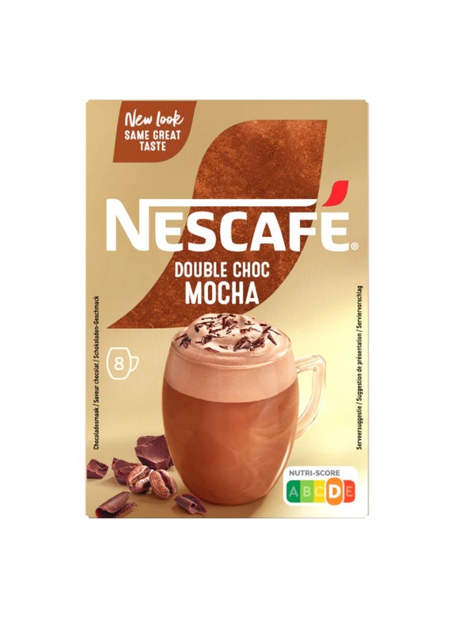 Double Choc Mocha Instant Coffee Mix, Rich Chocolate Flavor, Easy to Prepare 8 servingsCount Pack of 8