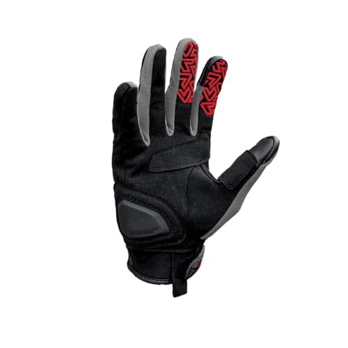 Raida Drift Motorcycle Riding Gloves | Scaphoid Shield Palm Slider | 3D Air Mesh | Touchscreen Compatible (Red, S) - Image 3