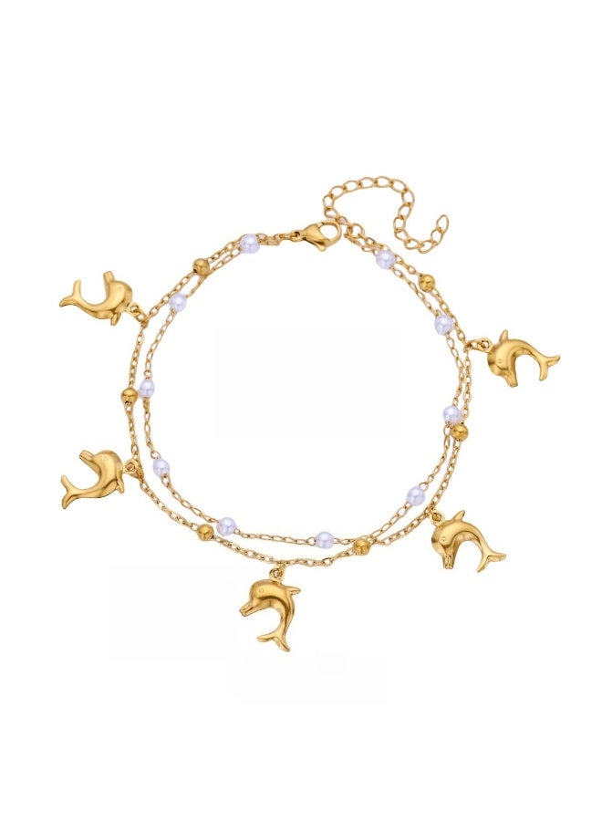 Ucanbe Dolphin Pendant Ocean Series Anklet – Stainless Steel Beach Ankle Chain - Image 4