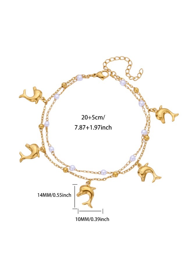 Ucanbe Dolphin Pendant Ocean Series Anklet – Stainless Steel Beach Ankle Chain - Image 5
