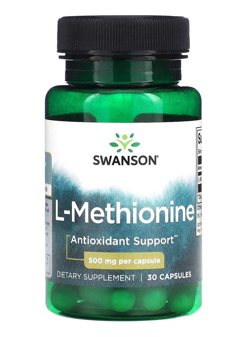 سوانسون، ل-ميثيونين، 500 مجم، 30 كبسولة