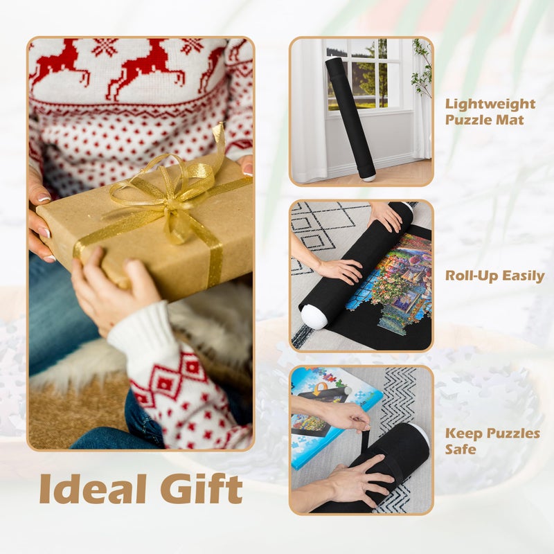 Lavievert Jigsaw Puzzle Mat Roll Up, Portable Puzzle Board Puzzle Storage Puzzle Saver, Environmental Friendly Material, Store Jigsaw Puzzles Up to 1500 Pieces - Image 3
