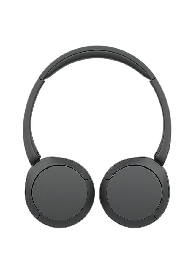سوني سماعات رأس لاسلكية WH-CH520 بتقنية بلوتوث، توضع على الأذن، مزودة بميكروفون وعمر بطارية يصل إلى 50 ساعة مع شحن سريع لإجراء المكالمات الهاتفية، لون أسود - Image 5