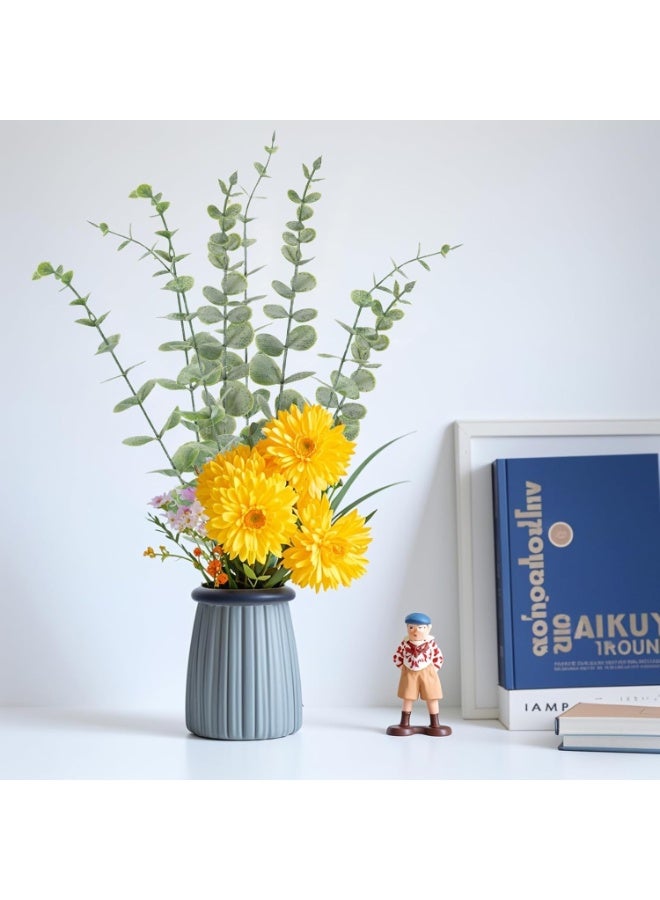 Forest Home 12pcs Eucalyptus Stems Artificial Eucalyptus Leaves Stems Artificial Fake Flowers for Home Office Flowers Bouquet Centerpiece Wedding Decoration - Image 3
