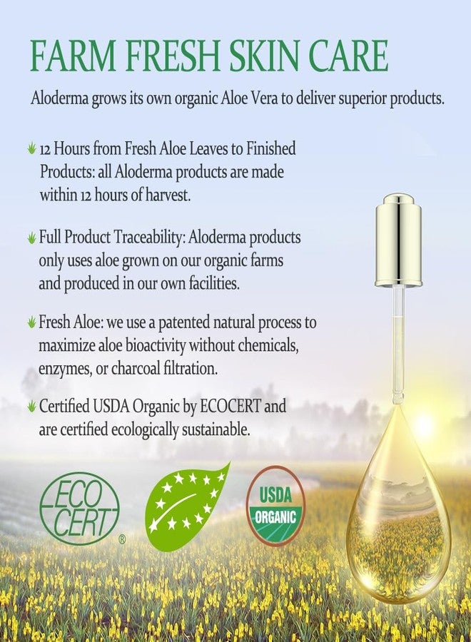 Aloderma Oil Controlling Facial Cleanser Made within 12 Hours of Harvest with Organic Aloe Vera - Clear Breakouts - Wintergreen to Help Purify & Deeeply Cleanse Pores - Calming Aloe Facial Wash, 3.5oz - Image 5