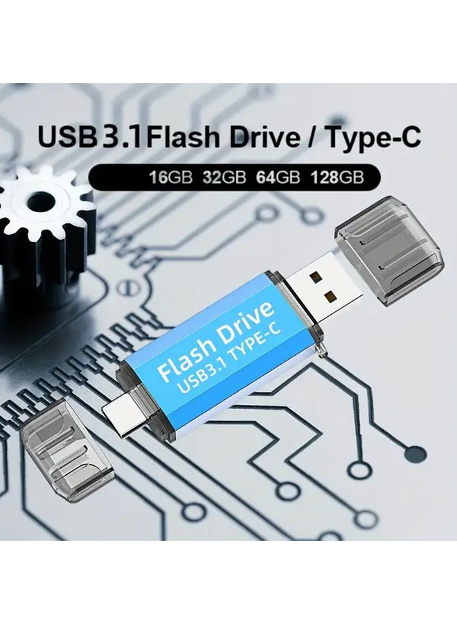 64GB 2 In 1 USB C Flash Drive High Speed up to 90MBs Dual OTG Thumb Drive Data Storage for Samsung Huawei MacBook Chromebook Pixel - Image 1