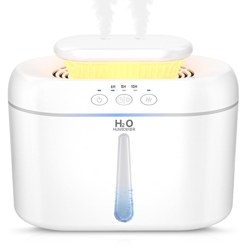 COO Humidifiers for Bedroom, 2L Tank for Large Room, 30 Hour Runtime, 28dB Quiet Cool Mist Humidifier for Home, Baby Nursery, Plants, Indoor, Office, Easy to Fill & Clean,Night Light and Auto Shut-off - Image 1
