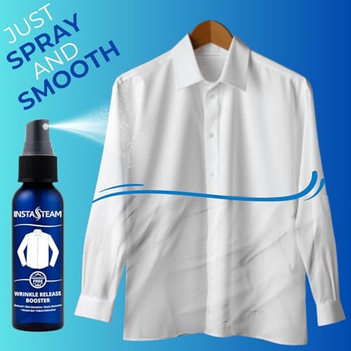 InstaSteam Anti-Static Wrinkle Releaser Spray - Unscented Travel Size Static Sprays for Clothing - Wrinkle Free Fabric Refresher Spray - Wrinkle Spray For Clothes (4 Fl Oz (Packs of 2)) - Image 3