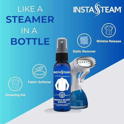 InstaSteam Anti-Static Wrinkle Releaser Spray - Unscented Travel Size Static Sprays for Clothing - Wrinkle Free Fabric Refresher Spray - Wrinkle Spray For Clothes (4 Fl Oz (Packs of 2)) - Image 2