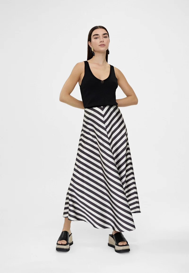 Lola Casademunt Striped midi skirt