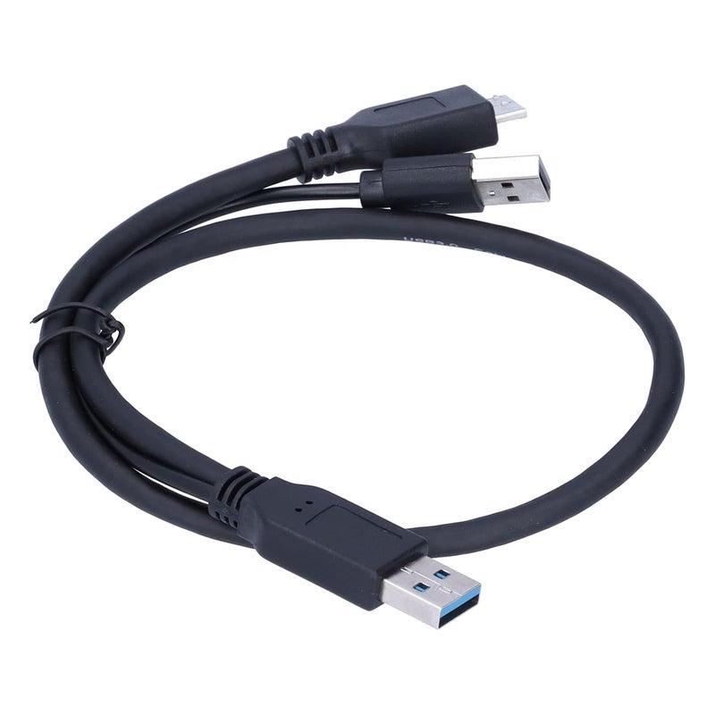 Ashata USB 3.0 Y Shape Power Data Cable, USB to USB 2.0 + Micro B Male to Male for Mobile Hard Disk, External Hard Drives - Image 4