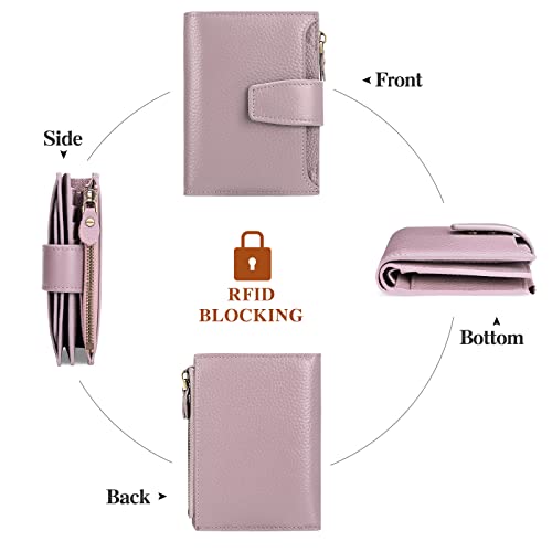 FALAN MULE Small Wallet for Women Leather Bifold Compact RFID Blocking Small Womens Wallet Purse - Image 5