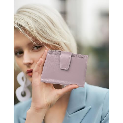 FALAN MULE Small Wallet for Women Leather Bifold Compact RFID Blocking Small Womens Wallet Purse - Image 2