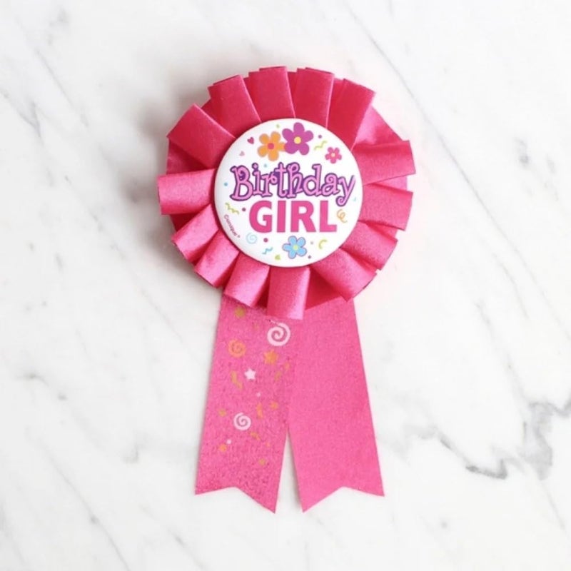 Unique Birthday Girl Red Fabric Award Badge - 7" (1 Pc), Perfect Celebration Accessory for Unforgettable Party - Image 5