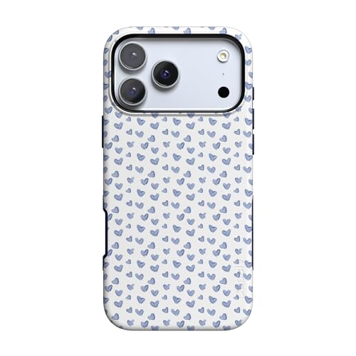 Casely iPhone 17 Pro Case Lovebug Blue Hearts Bold Protective Design Compatible with MagSafe - Image 1