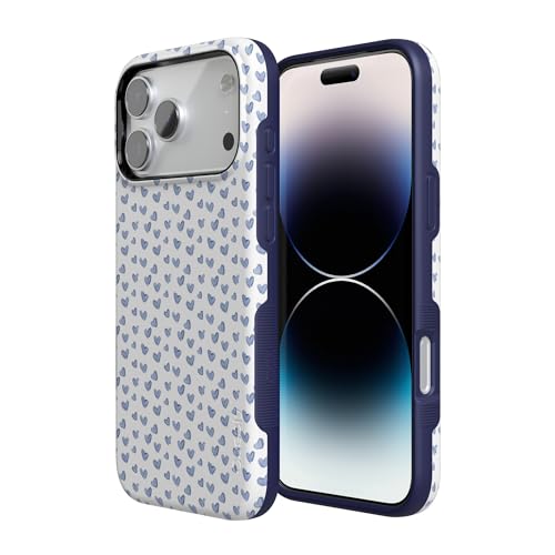 Casely iPhone 17 Pro Case Lovebug Blue Hearts Bold Protective Design Compatible with MagSafe - Image 3