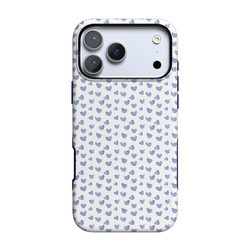 Casely iPhone 17 Pro Case Lovebug Blue Hearts Bold Protective Design Compatible with MagSafe - Image 2