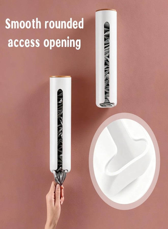 IVICOO Grocery Bag Holder Wall for Plastic Bag,Mounted with Wood Lid - Plastic Bag Holder with Suction Cup for Kitchen - Image 5