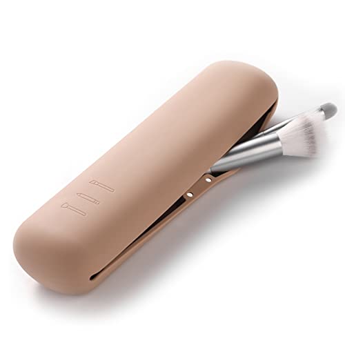 FERYES Large Travel Makeup Brush Holder Magnetic Antifall Out Silicon Portable Cosmetic Face Brushes Holder Soft and Sleek Makeup Tools Organizer for Travel 827 236 157 - Image 1