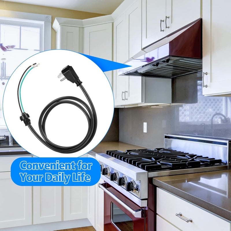 Dreyoo HCK44 Range Hood Power Cord Kit, Convert Your Range Hood to Plug in, Hardwire to Plug in Conversion Kit Replacement, Compatible with Broan, Nutone and Other Range Hood - Image 5
