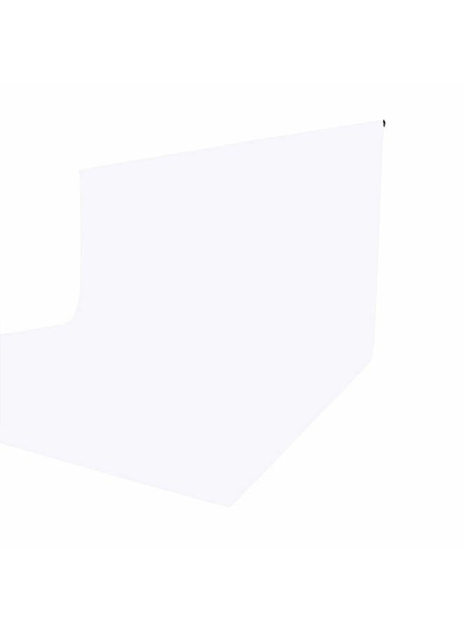 ISSUNTEX 6X9 ft Background Polyester Backdrop, Photo Studio, Collapsible High Density Screen for Video Photography and Television-White - Image 1