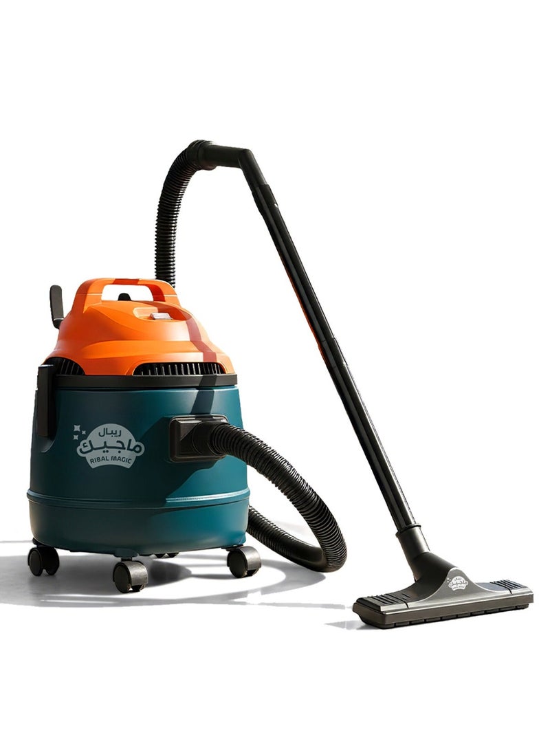 RIBAL Magic Electric Vacuum Cleaner 2.0 - 1600W Powerful Dry and Wet Vacuum for Home, Carpets, and Floors - Large 20L Tank, High Suction Power & 2 Year Warranty - Multiple Heads Compatibility - Image 1